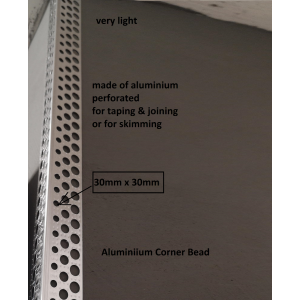 Aluminium Corner Bead 30mm x 30mm x 2.5m