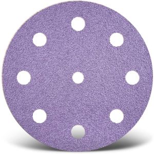 Purple HD Hook & loop sanding disc | Ø 225 mm | 9 suction holes
