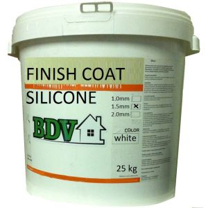BDV SILICONE FINISH COAT 1.0mm x 25kg - WHITE