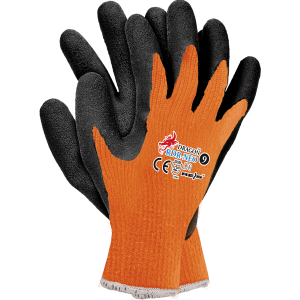 Safety Gloves RDR-NEO Protective Gloves Orange/Black - Flourescent Fabric-SIZE 9 - LARGE