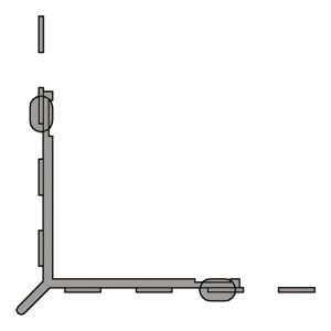 PVC Corner bead with mesh with nose 3mm 7020