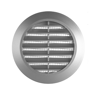 Round Grille 60mm with Flyscreen - White