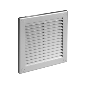 TRU2-150x150mm Square Louvered Grille With Flyscreen White