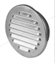 Round Flyscreen Louvered Vent 100mm - Chrome Effect - Flyscreen