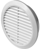 Round Louvered Vent 100mm White Flyscreen