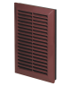 Square Louvered Vent 100mm Brown Flyscreen